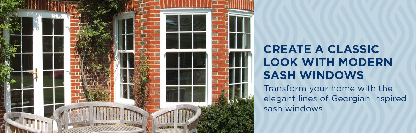 White uPVC vertical sliding sash windows with Georgian bars on a traditional Leicestershire property.