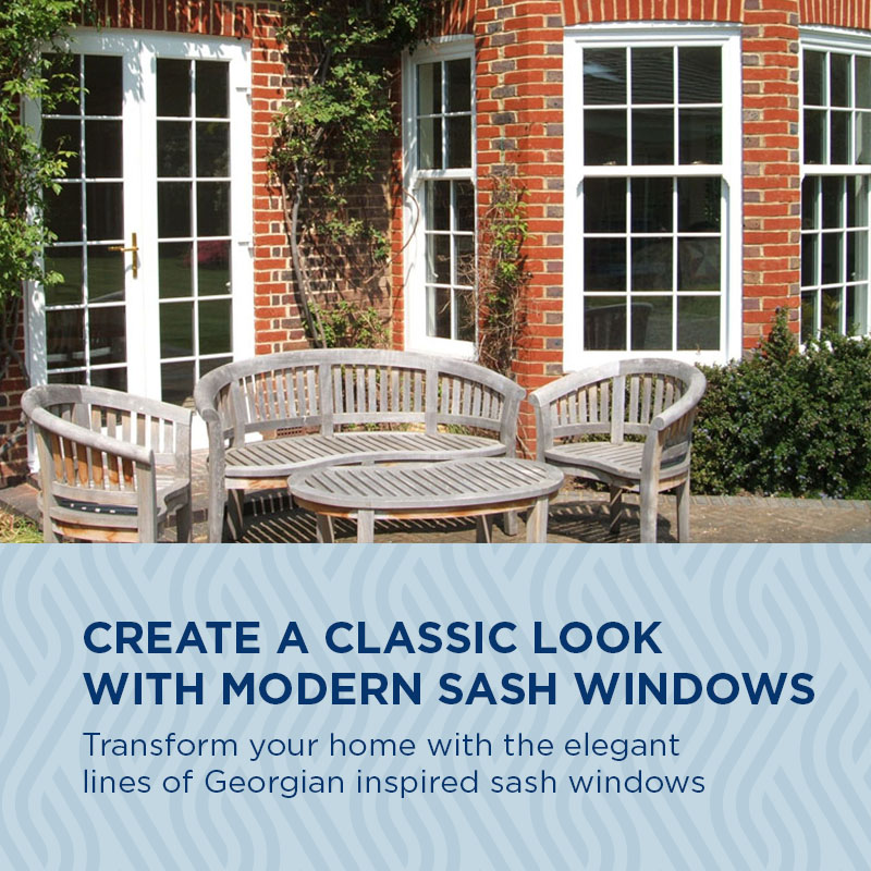 White uPVC vertical sliding sash windows with Georgian bars on a traditional Leicestershire property