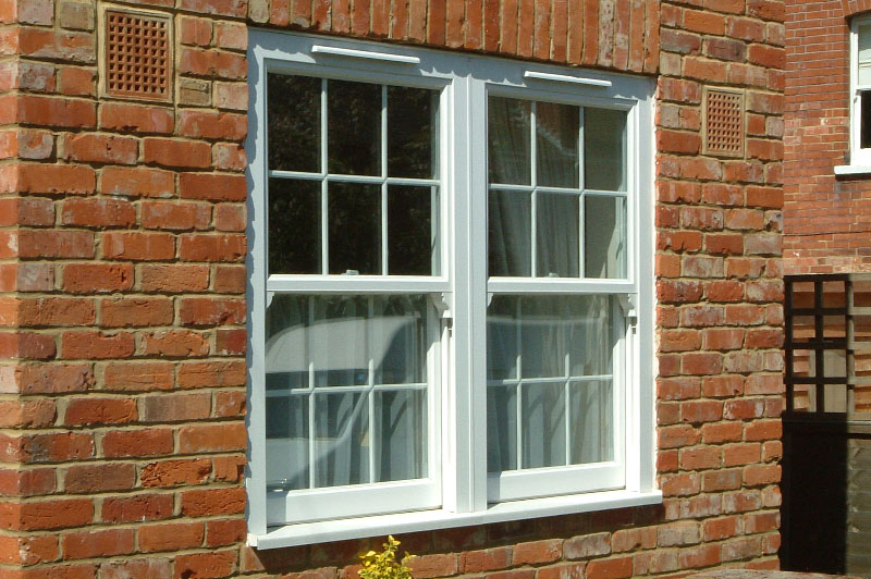 Abbey Windows Leicester upvc white pvc-u Vertical Sliding Sash windows with Georgian Bars