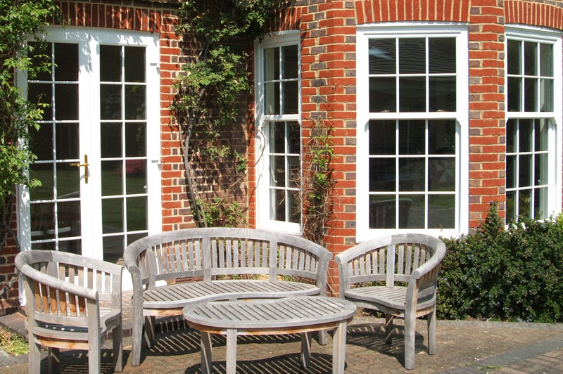 Abbey Windows Leicester upvc white pvc-u Vertical Sliding Sash windows with Georgian Bars